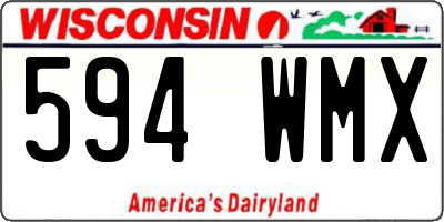 WI license plate 594WMX
