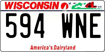 WI license plate 594WNE