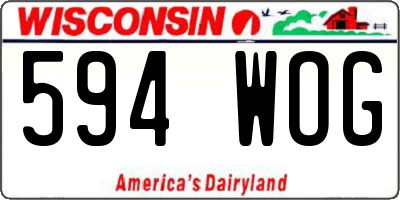 WI license plate 594WOG