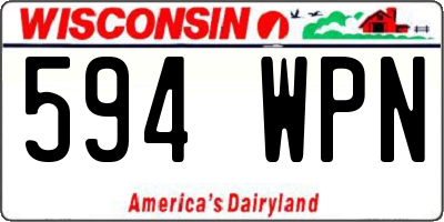 WI license plate 594WPN