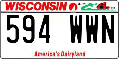 WI license plate 594WWN