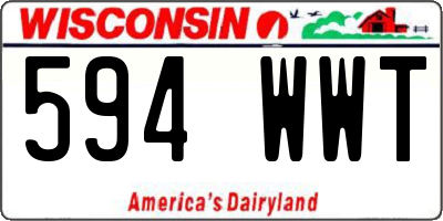 WI license plate 594WWT