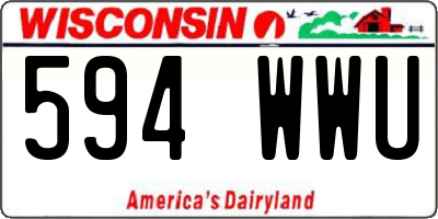 WI license plate 594WWU