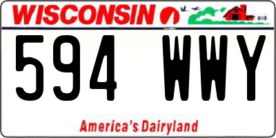 WI license plate 594WWY