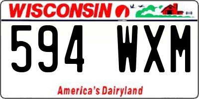 WI license plate 594WXM