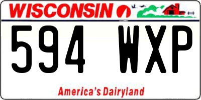 WI license plate 594WXP