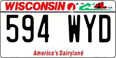 WI license plate 594WYD