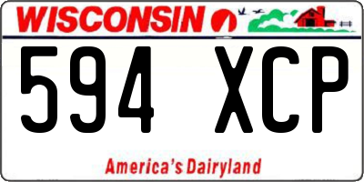 WI license plate 594XCP