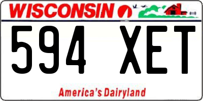 WI license plate 594XET