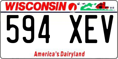 WI license plate 594XEV
