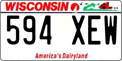 WI license plate 594XEW