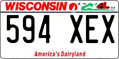 WI license plate 594XEX