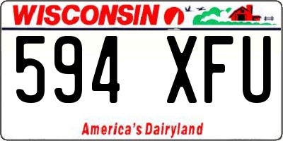 WI license plate 594XFU