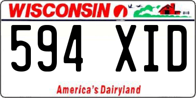 WI license plate 594XID