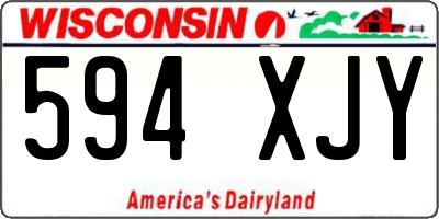 WI license plate 594XJY