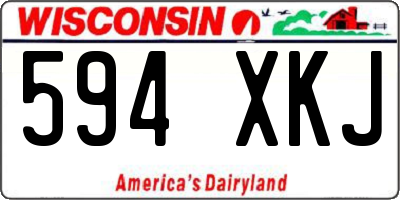 WI license plate 594XKJ