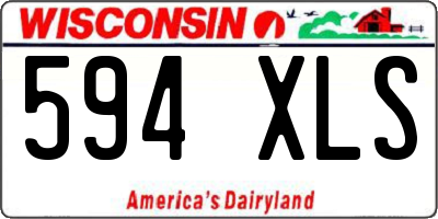 WI license plate 594XLS
