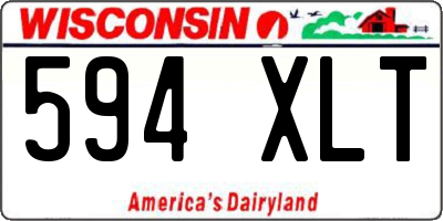 WI license plate 594XLT