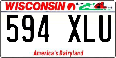 WI license plate 594XLU