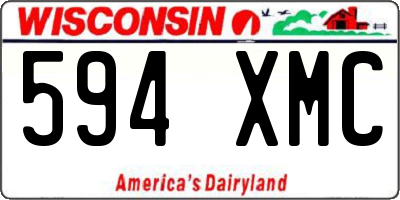 WI license plate 594XMC