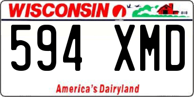 WI license plate 594XMD