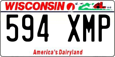 WI license plate 594XMP