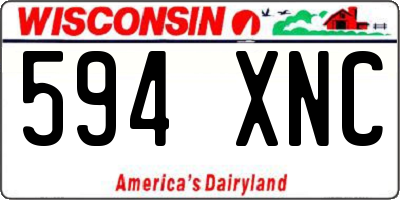 WI license plate 594XNC
