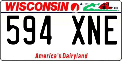 WI license plate 594XNE