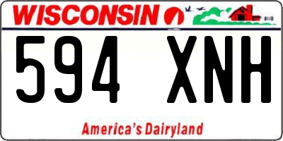 WI license plate 594XNH