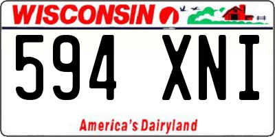 WI license plate 594XNI