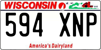 WI license plate 594XNP