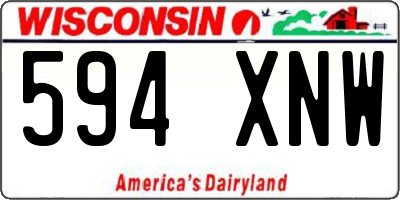 WI license plate 594XNW