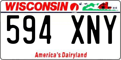 WI license plate 594XNY