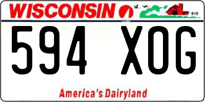 WI license plate 594XOG