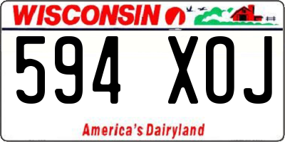 WI license plate 594XOJ