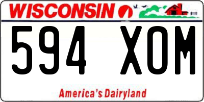 WI license plate 594XOM