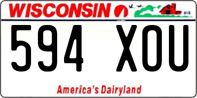 WI license plate 594XOU