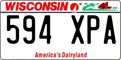 WI license plate 594XPA