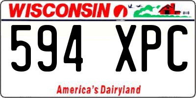 WI license plate 594XPC