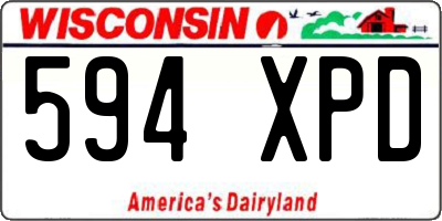 WI license plate 594XPD