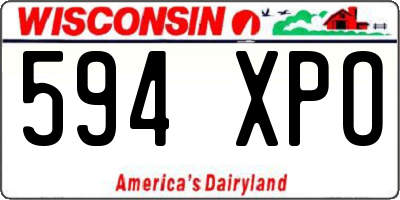 WI license plate 594XPO