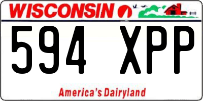 WI license plate 594XPP