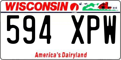 WI license plate 594XPW