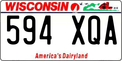 WI license plate 594XQA