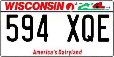 WI license plate 594XQE