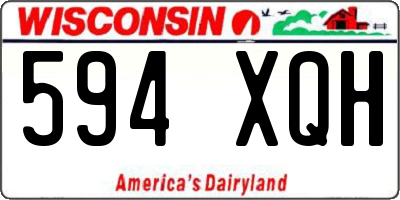 WI license plate 594XQH