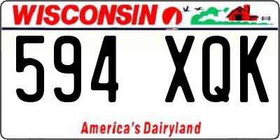 WI license plate 594XQK