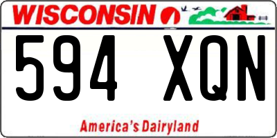 WI license plate 594XQN