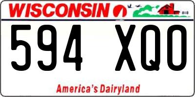 WI license plate 594XQO