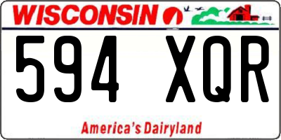 WI license plate 594XQR